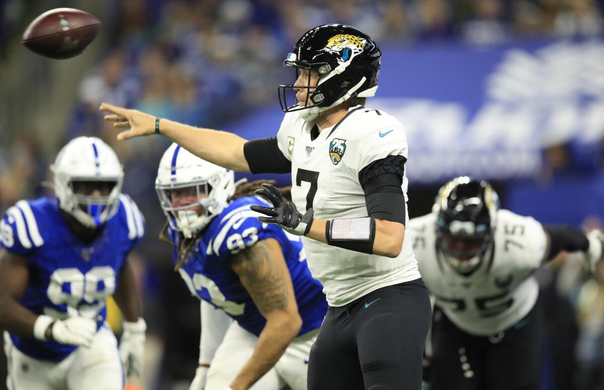 Jacksonville Jaguars quarterback Nick Foles played well during a loss to the Indianapolis Colts last week.