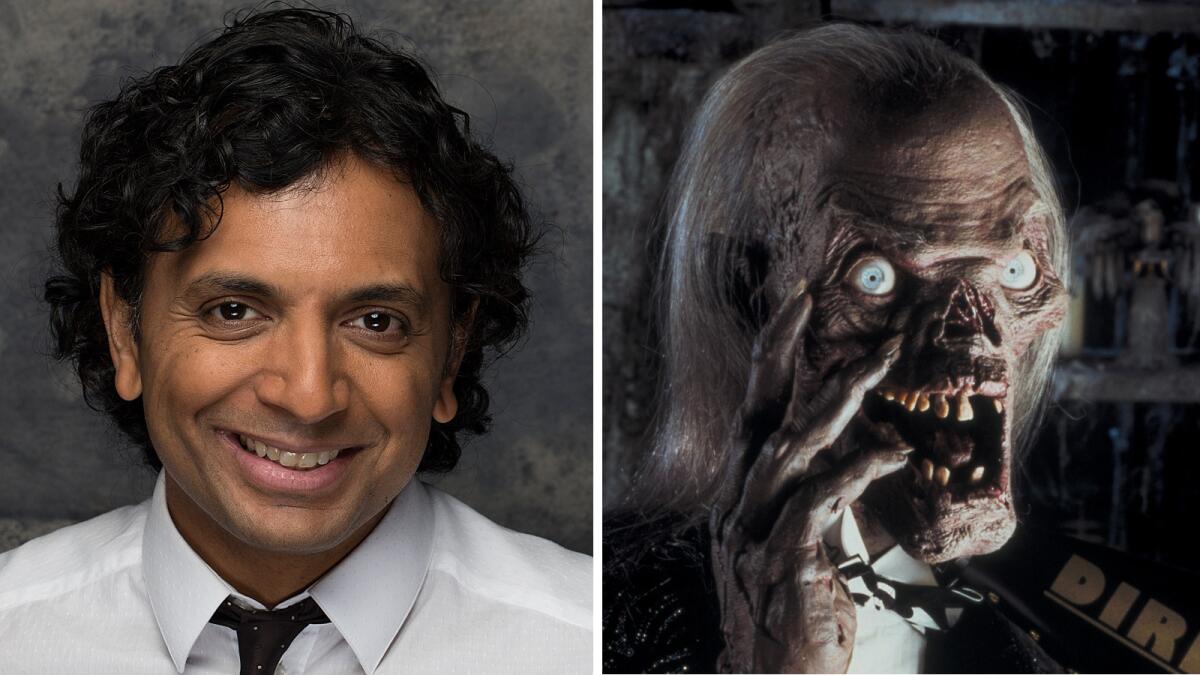 M. Night Shyamalan will executive produce new "Tales from the Crypt" material. At right, the Cryptkeeper.