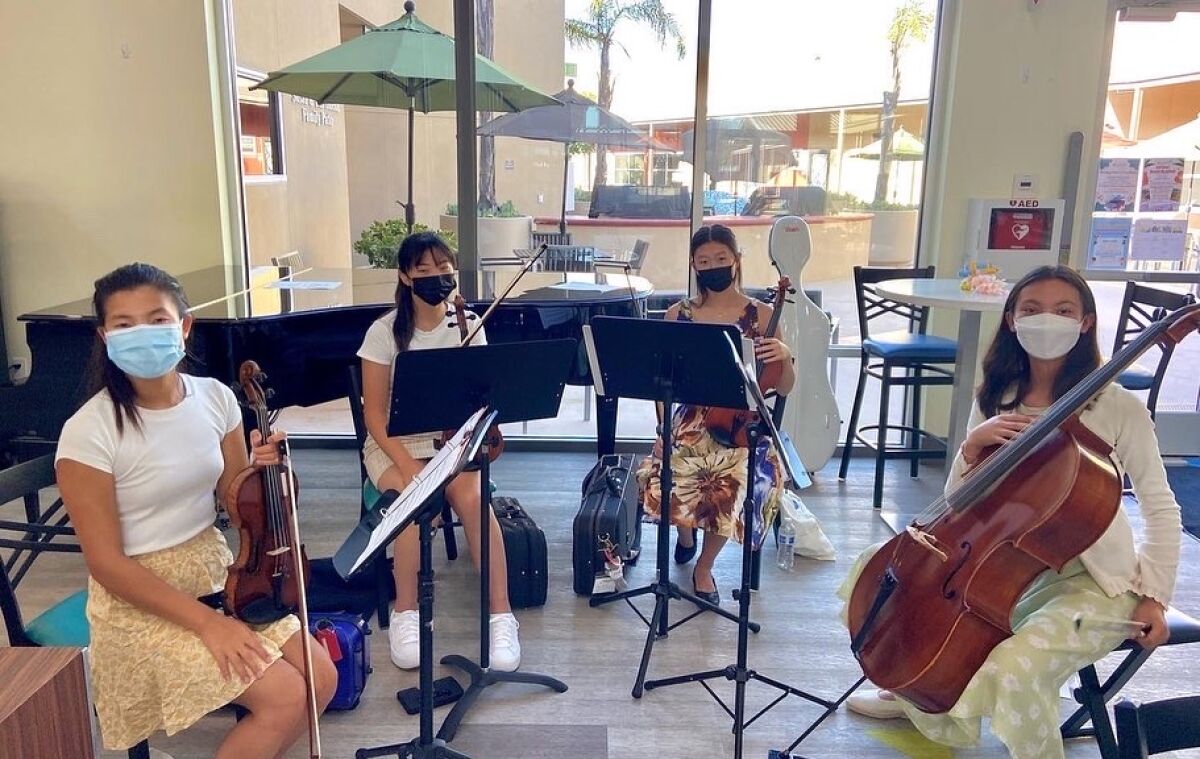 Songs4Smiles, a string quartet of young local musicians, will perform a Disney-themed concert Saturday, April 8, in La Jolla.