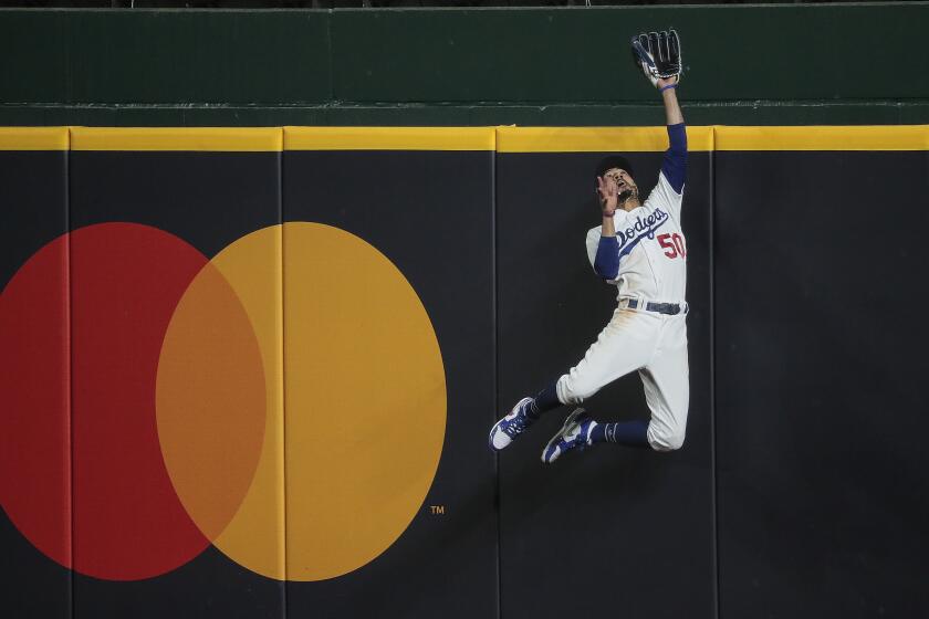 Arlington, Texas, Sunday, October 18, 2020. Los Angeles Dodgers right fielder Mookie Betts.