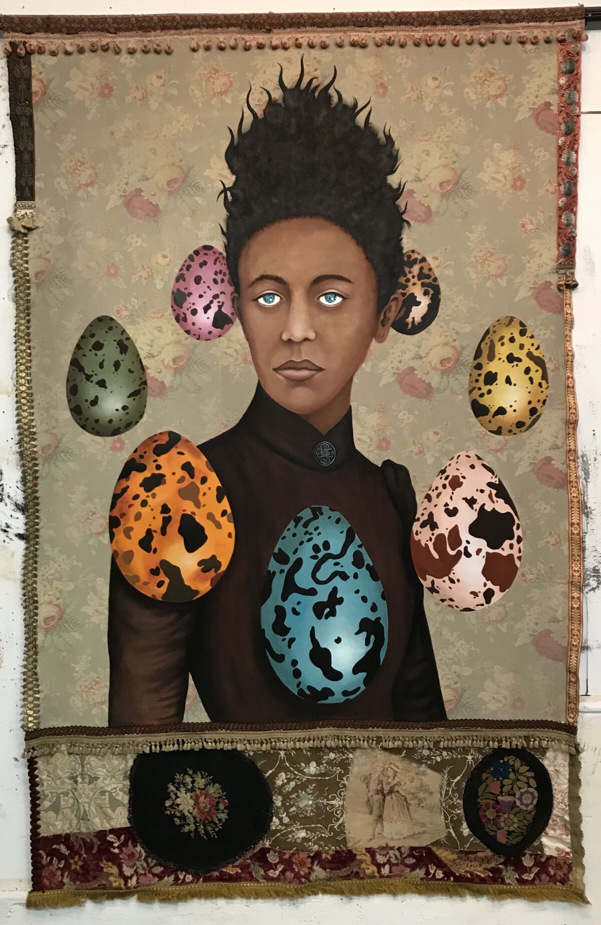 "Septime, a collector of breezes...," a mixed media work by Lezley Saar