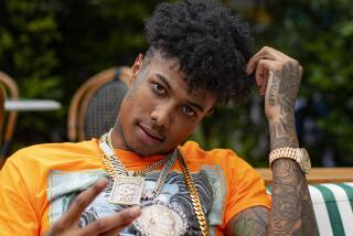 Los Angeles rapper Blueface chills at the Roosevelt Hotel on June 21, 2019 in Los Angeles, California.