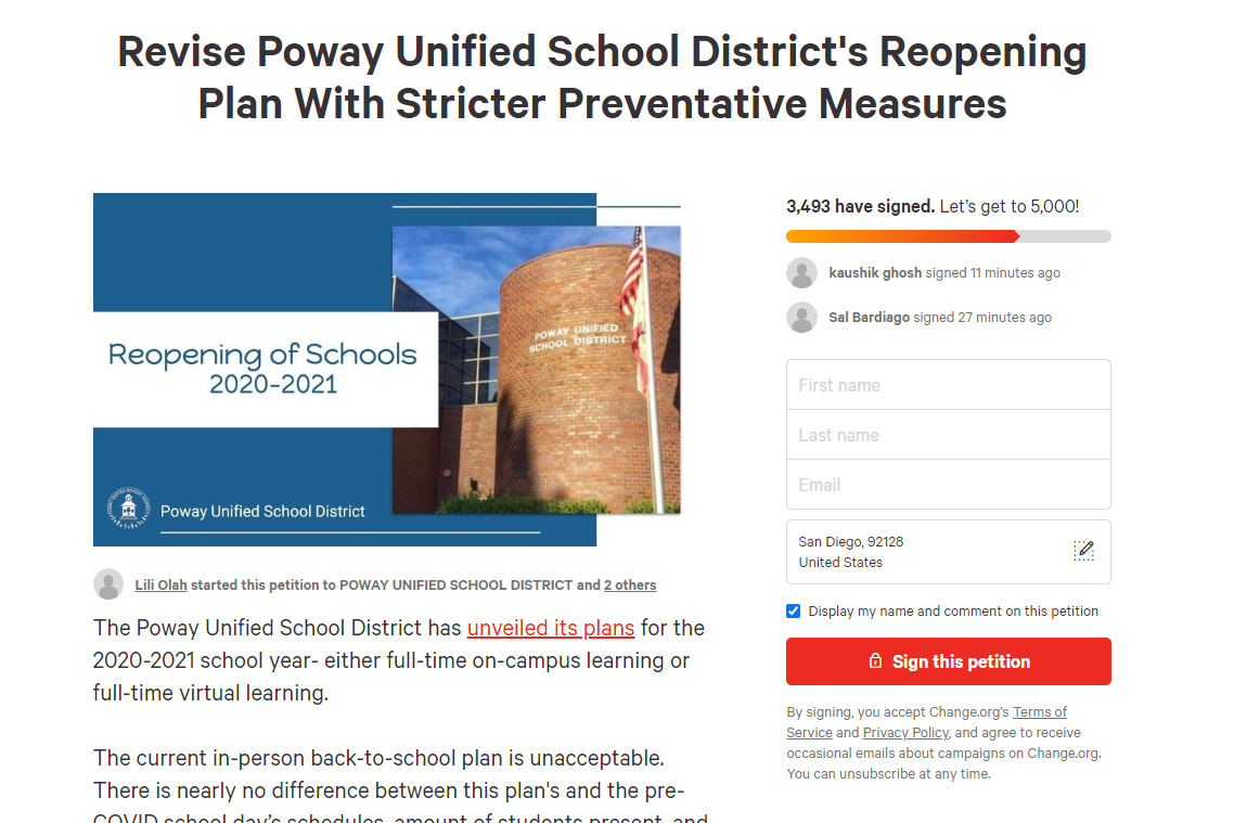 Pusd Student Launches Petition Against Current Reopening Plan