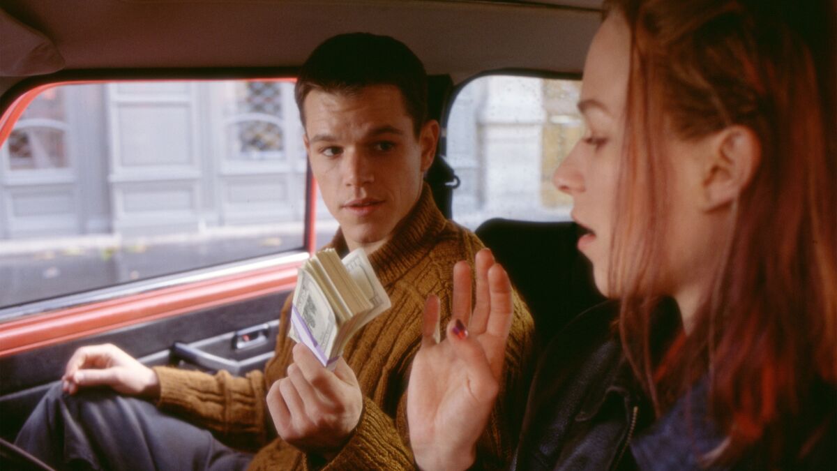 Matt Damon and Franka Potente in "The Bourne Identity." (Egon Endrenyi / Universal Studios)