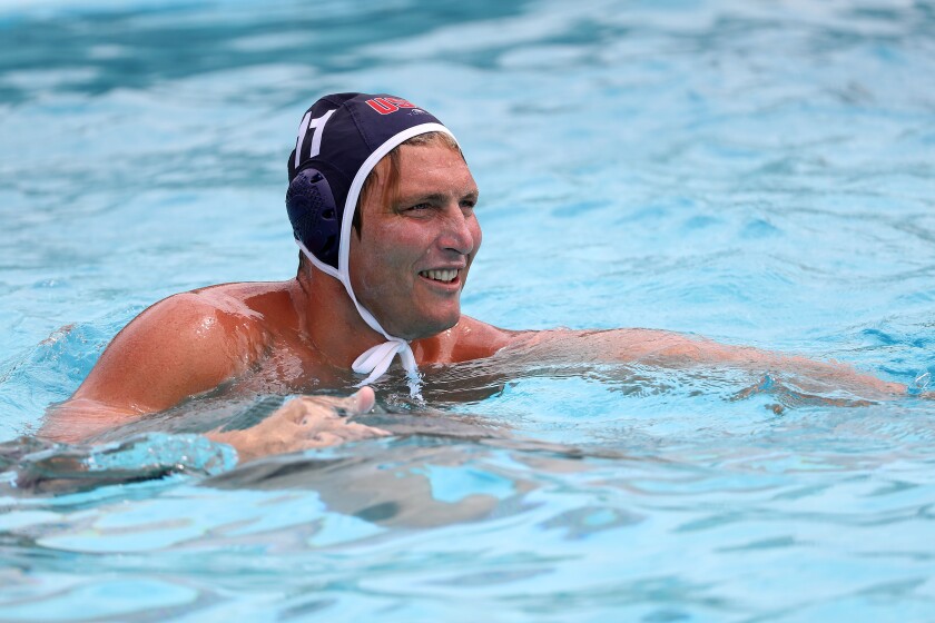 Coronado's Jesse Smith, shown here in Newport last month, played in his fifth Olympics for the U.S. men's water polo team.