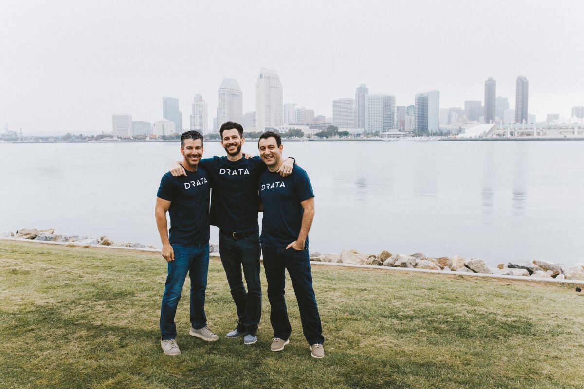 Drata founders Adam Markowitz, Troy Markowitz and Daniel Marashlian.