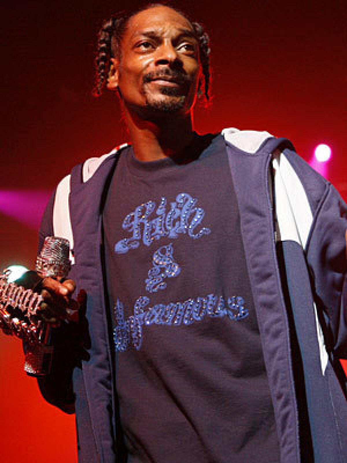 Snoop Dogg pictured at the NBA All-Star Gala in New Orleans.