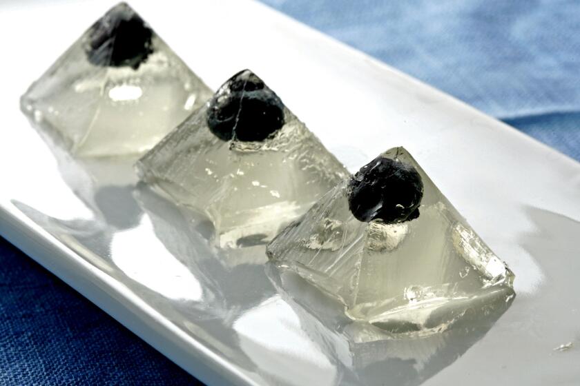 Blueberry martini jelly shots are a fun and easy edible cocktail.