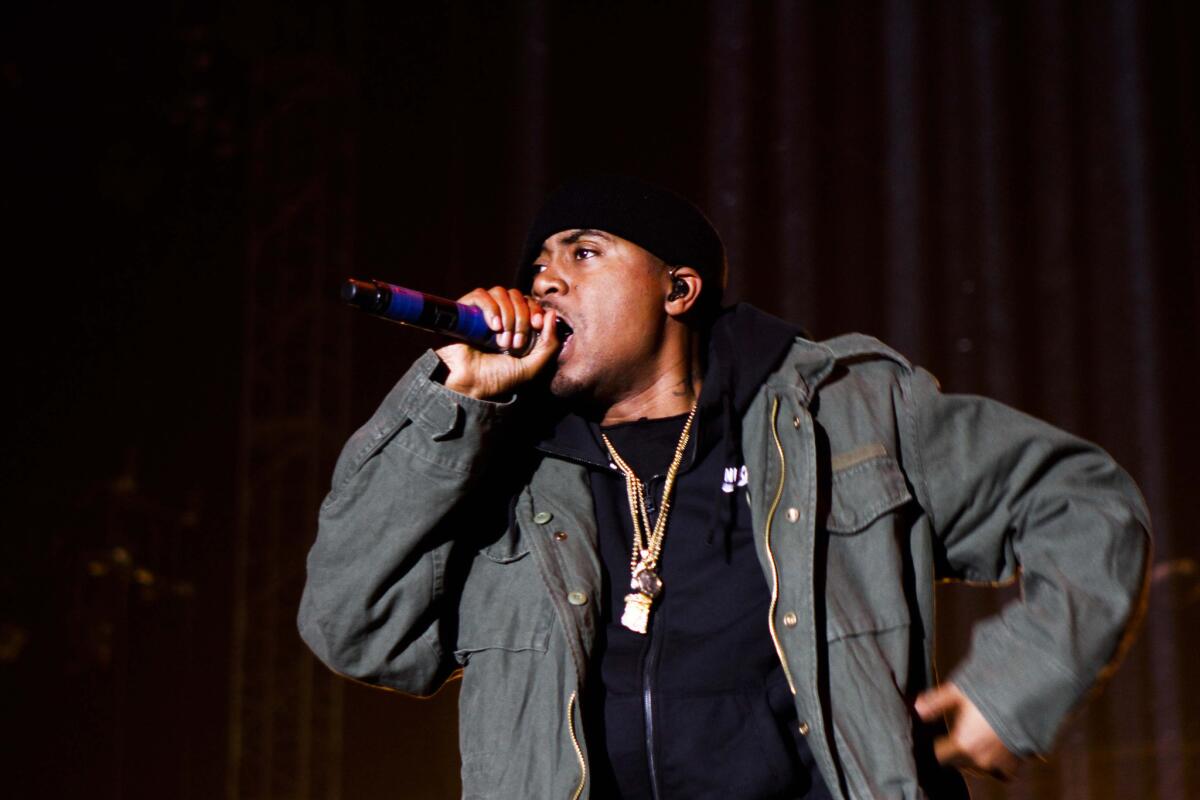 Nas performed on the outdoor stage at the Coachella Valley Music and Arts Festival in Indio this year.
