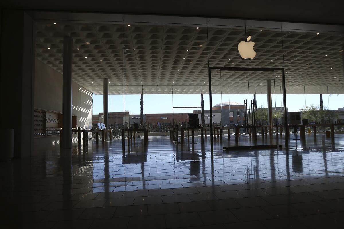 A closed Apple Store