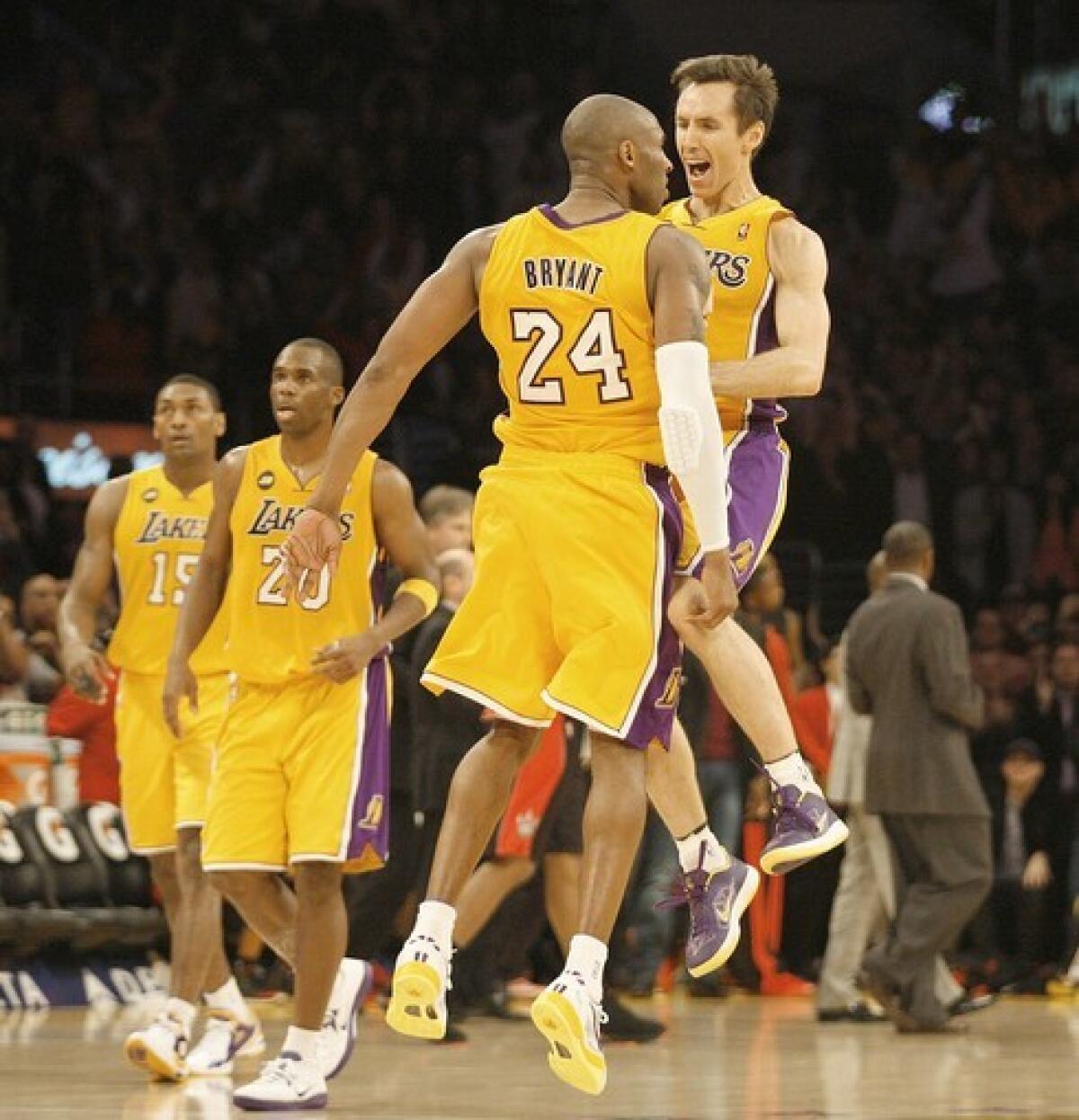 Kobe Bryant and Steve Nash didn't play in a single game together during the 2013-14 season.