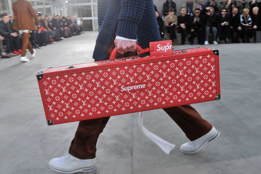 The Louis Vuitton Fall 2017 menswear collection collaboration with Supreme.