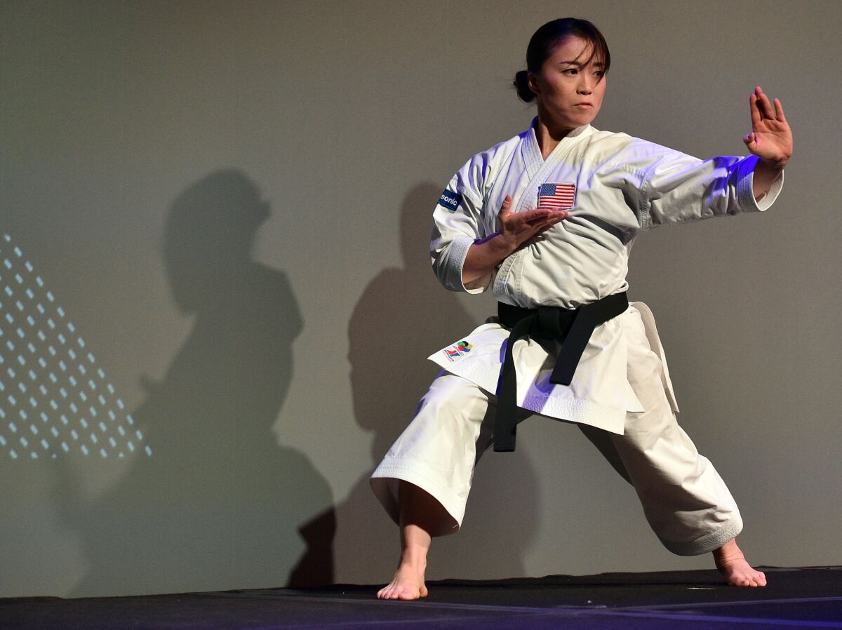 Martial artist Sakura Kokumai performs in Las Vegas