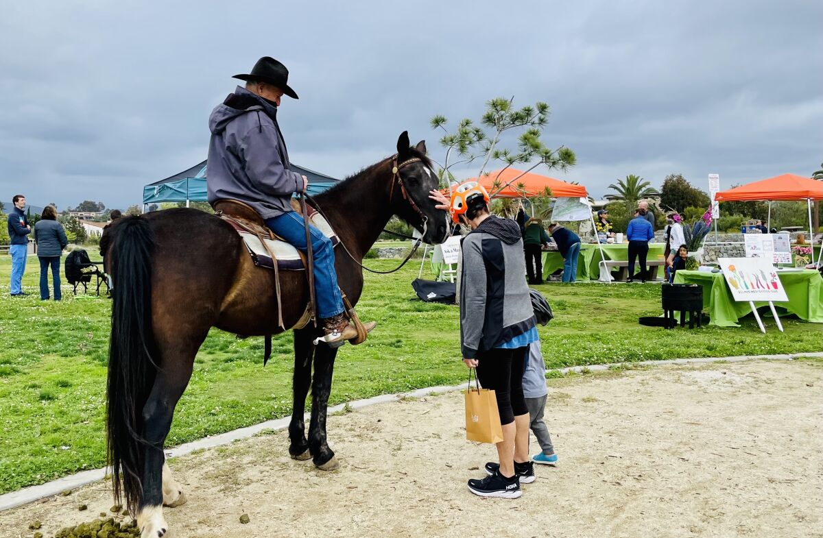 Carmel View Ranch came by on their horse to showcase and share the equestrian roots of Del Mar Mesa community.