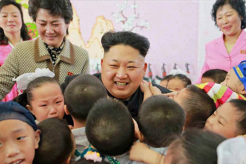 North Korean leader Kim Jong Un tours an orphanage in Pyongyang. North Korea is the target of new U.S. sanctions.
