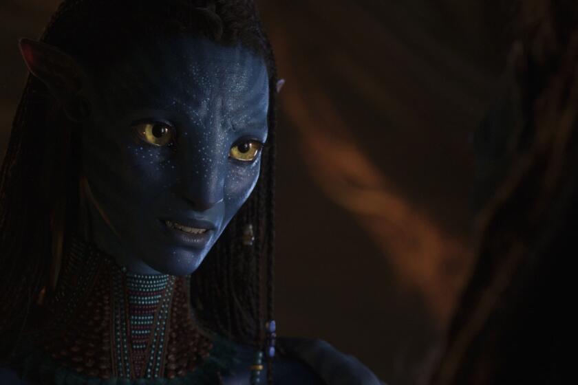 El personaje de Neytiri en una escena de la nueva cinta.