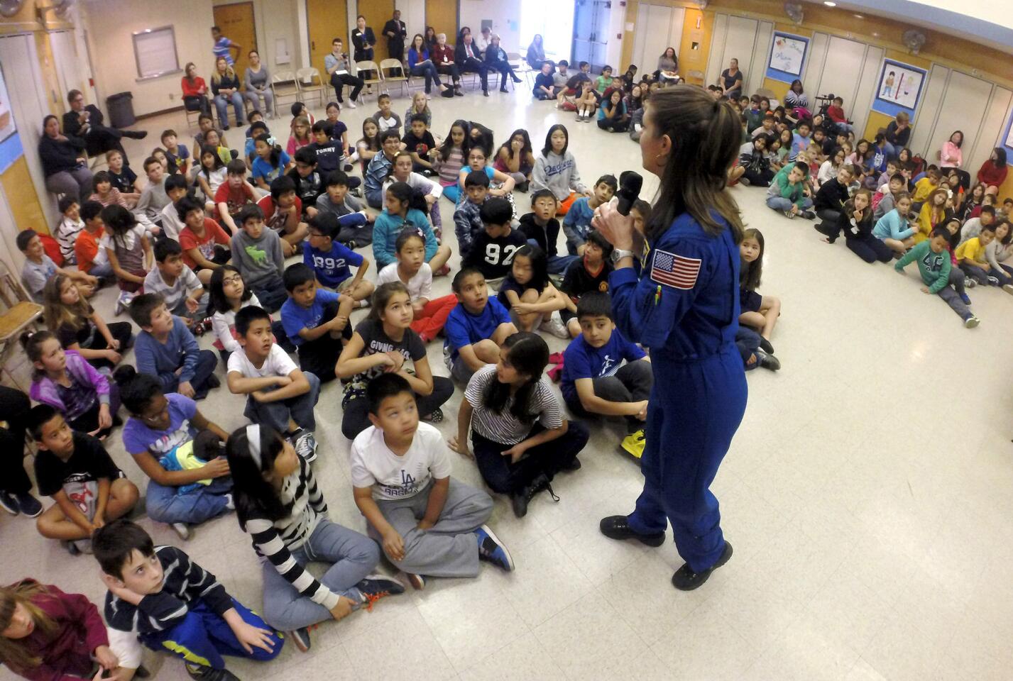 Photo Gallery: Astronaut Tracy Caldwell Dyson visits La Crescenta Elementary