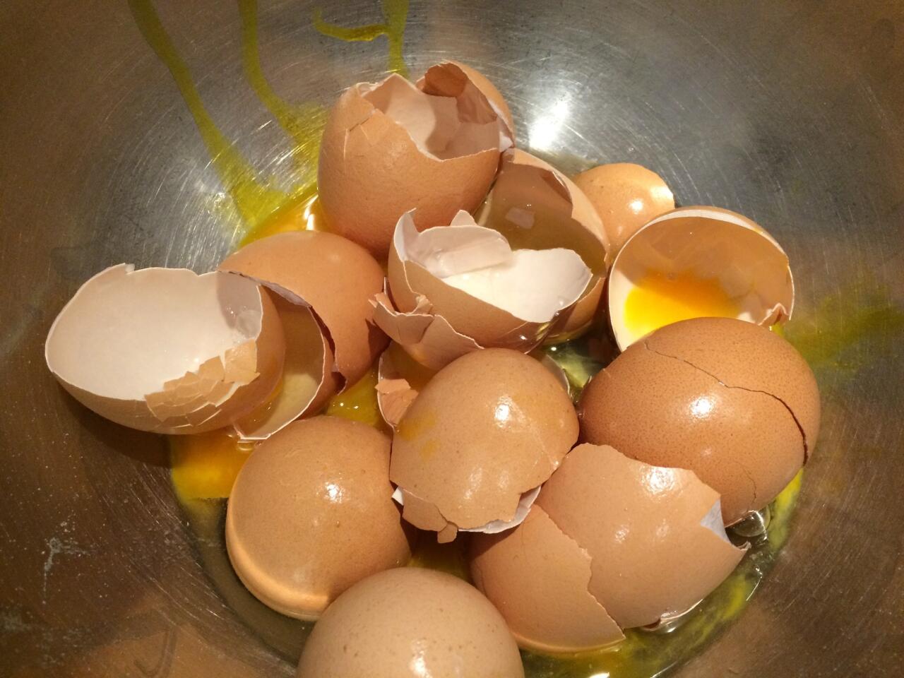 All these eggs went into one small batch of pasta.