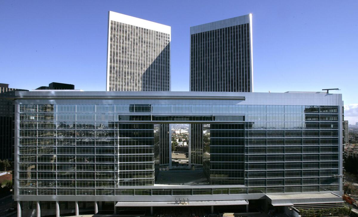 CAA has a reputation for a buttoned-down culture reinforced by its gleaming headquarters at 2000 Avenue of the Stars, shown above in 2006 before it was opened.
