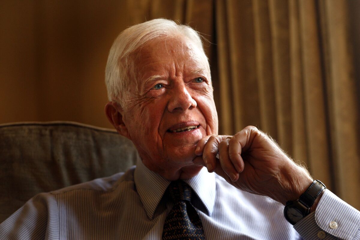 Former President Jimmy Carter, shown in 2006, announced Wednesday that he has cancer.