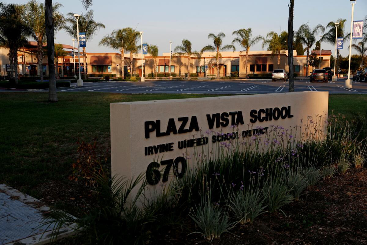Plaza Vista School was a jewel of Irvine's much-touted public school system.