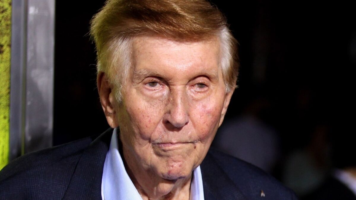Sumner Redstone, shown in 2012, is the controlling shareholder of CBS and Viacom. His wealth is estimated at $4.5 billion.