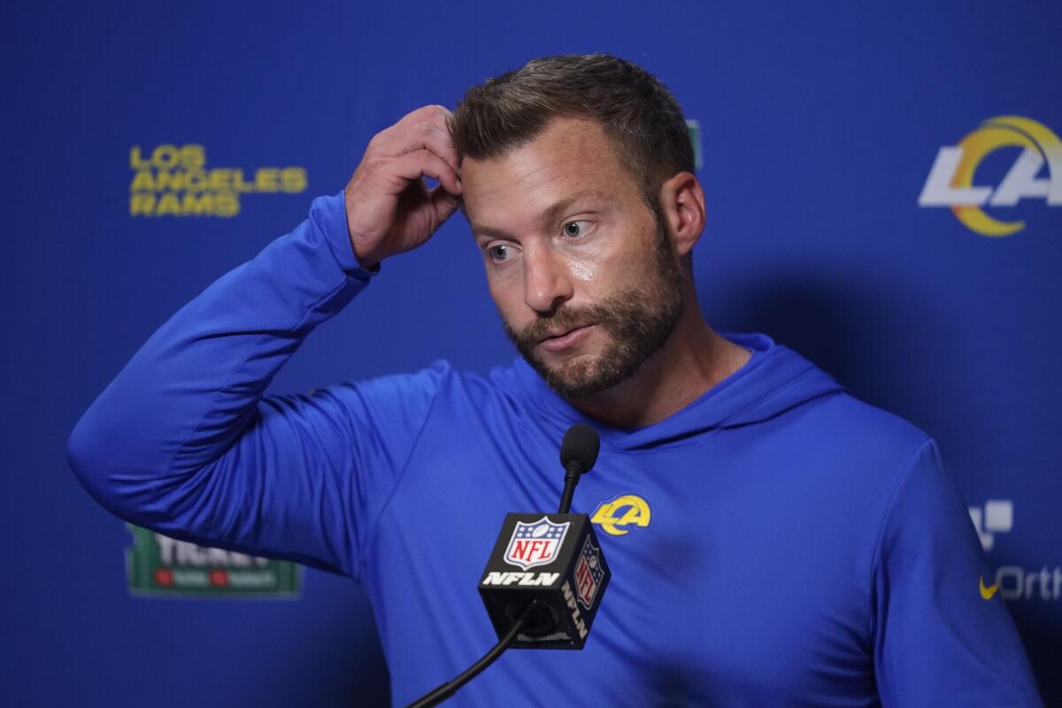 Coach McVay bemoans 'self-inflicted wounds' in Los Angeles Rams 19