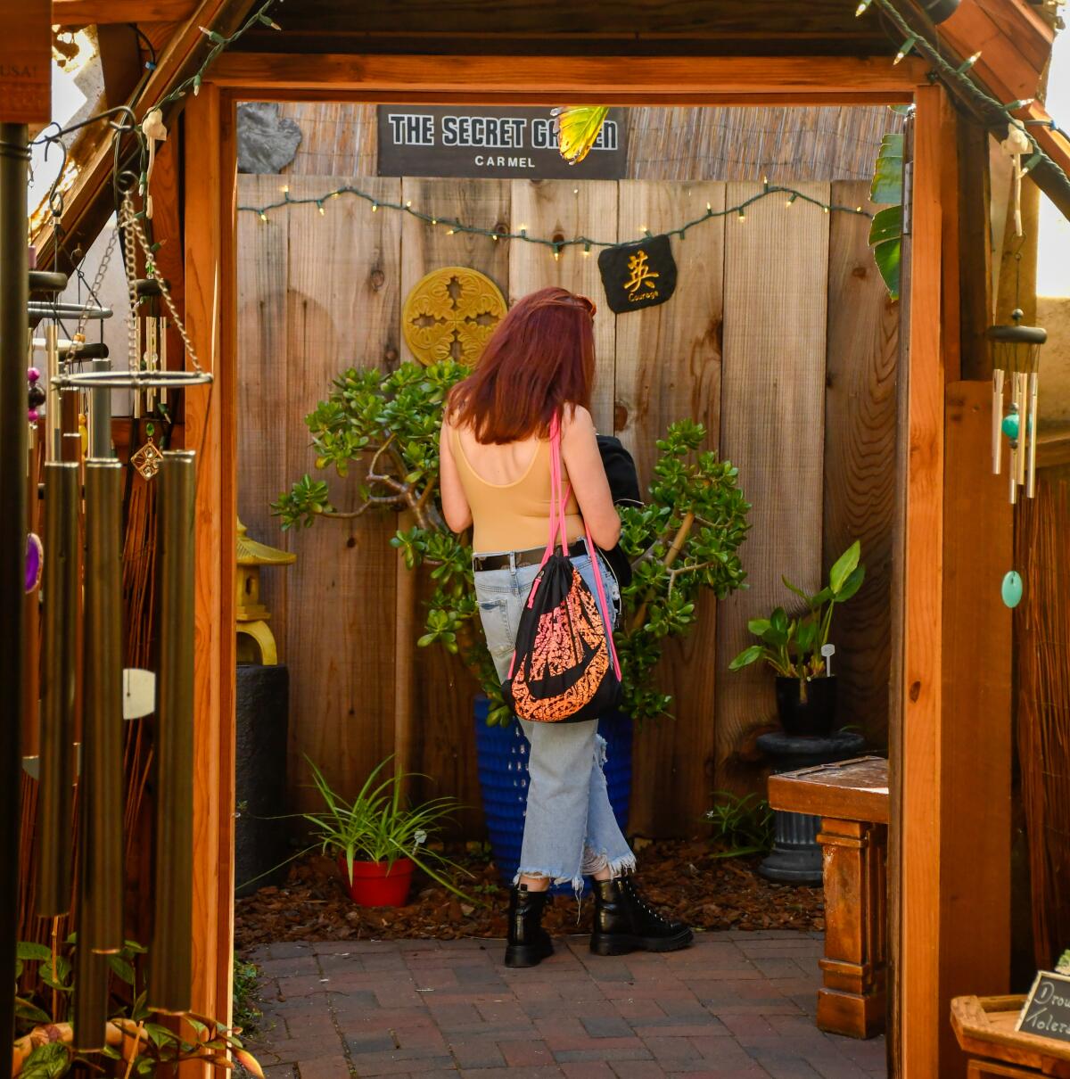 The Pilgrim's Way Books in Carmel include a "secret" garden at the back. 