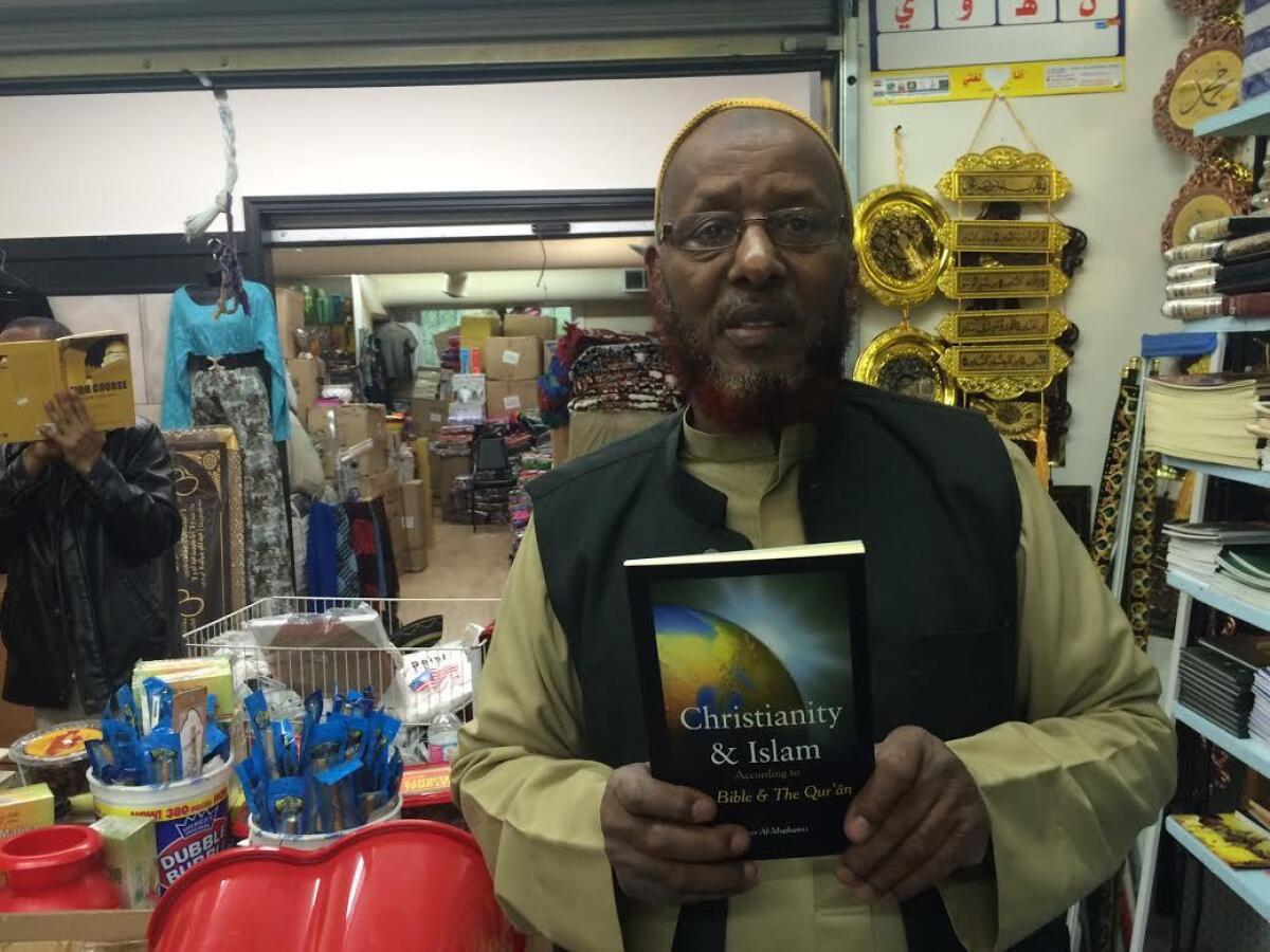 Bookseller Mohamed Yusuf in his Minneapolis store.