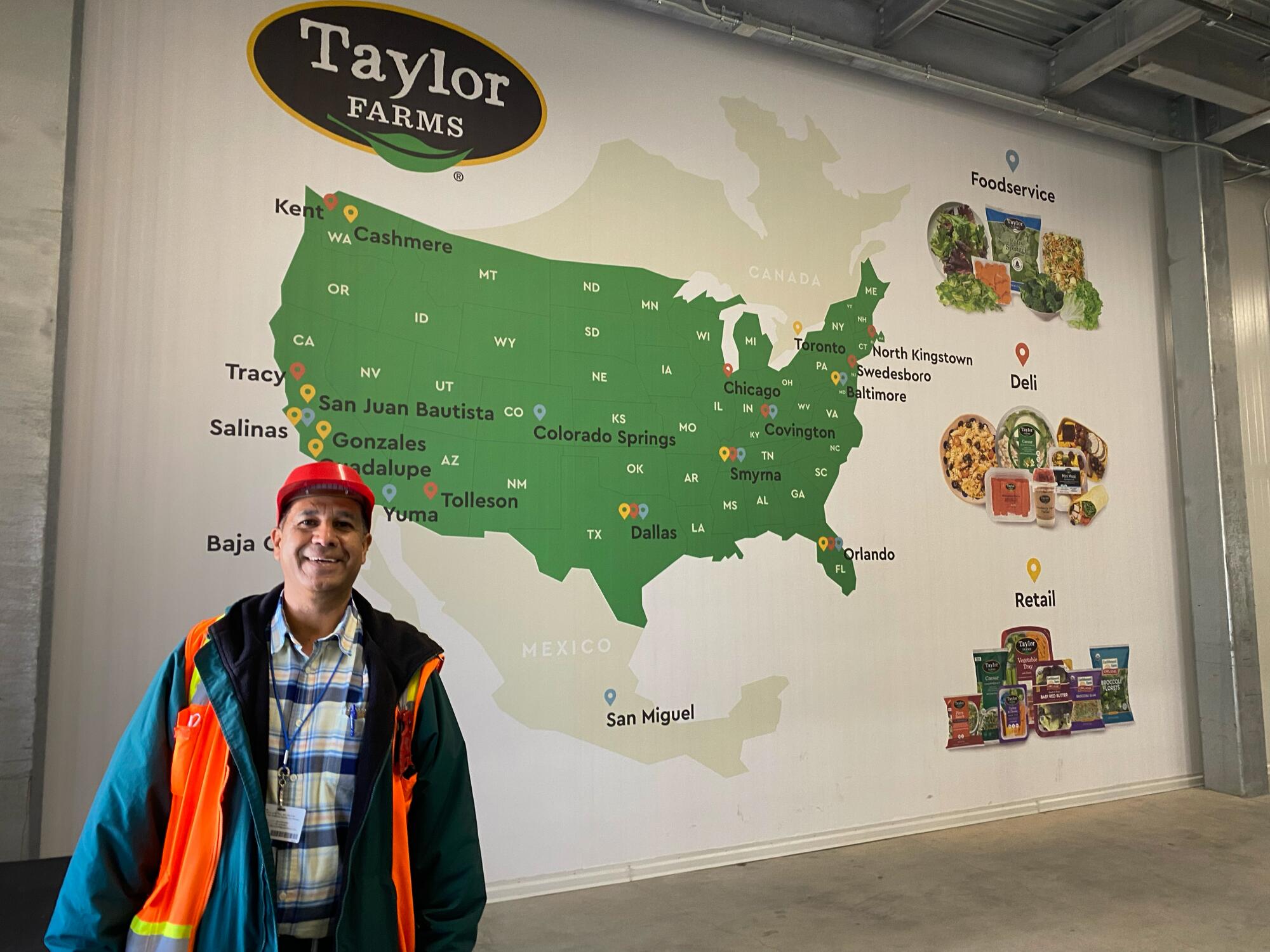 Salinas, California-Francisco Rios, 62, has worked at Taylor Farms for more than two decades. 