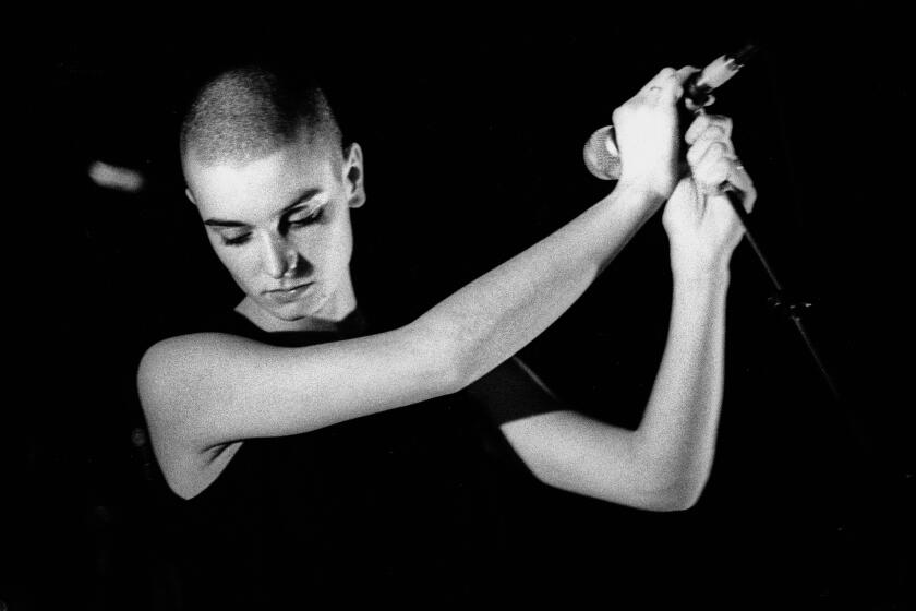 Irish singer Sinead O'Connor performs at Paradiso, Amsterdam, Netherlands, 16 March 1988. (Photo by Paul Bergen/Redferns)