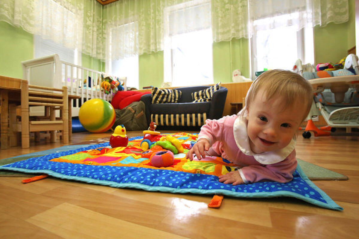 Yana at play in the orphanage.