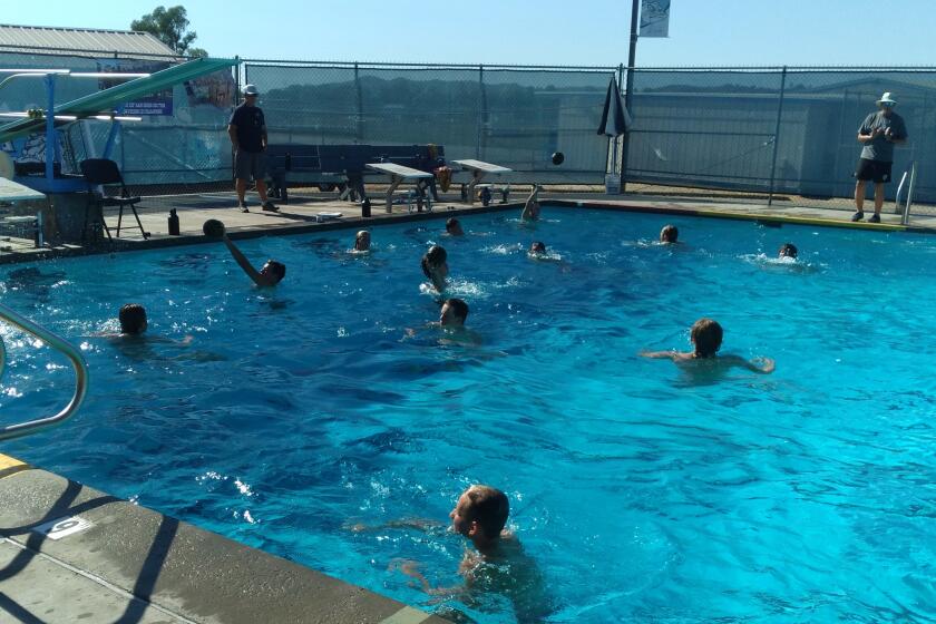 Practice for the Ramona High boys water polo team started July 31.
