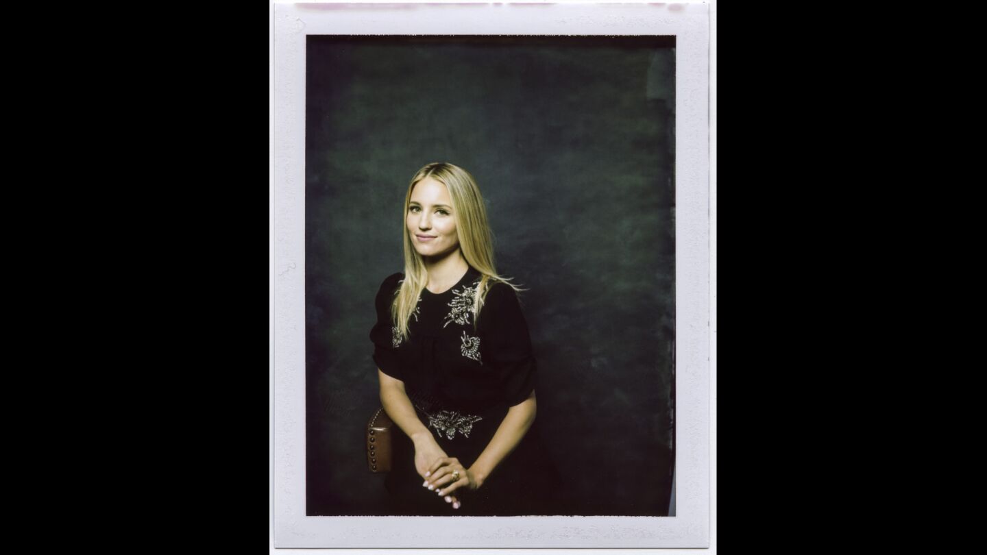 An instant print portrait of actress Dianna Agron, from the film "Novitiate.”