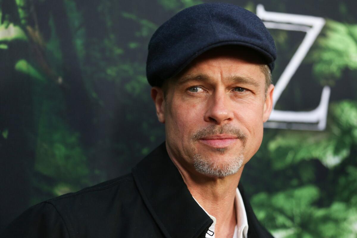 Brad Pitt attends the Hollywood premiere of "The Lost City Of Z" in April 2017