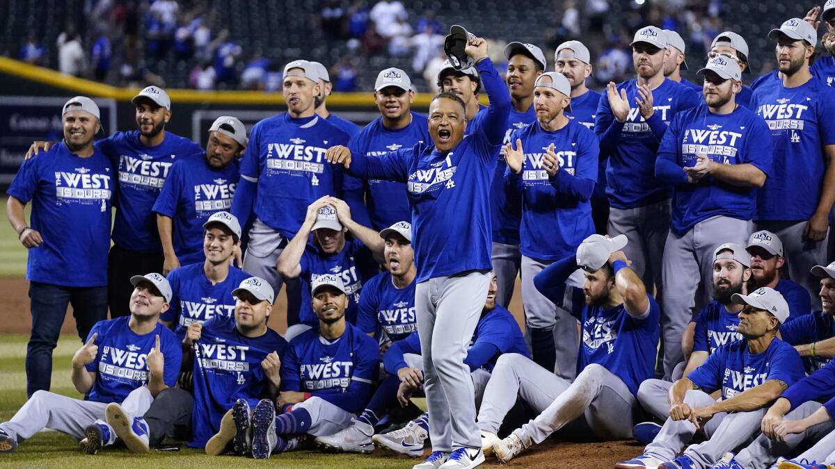 Los Angeles Dodgers on X: NL WEST CHAMPS. The #Dodgers win their