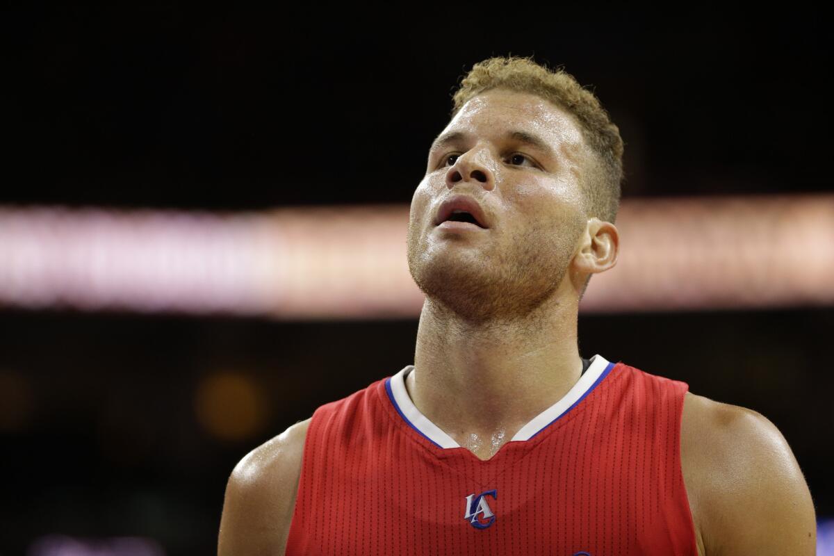 Clippers power forward Blake Griffin is disappointing in the home crowds at Staples Center.