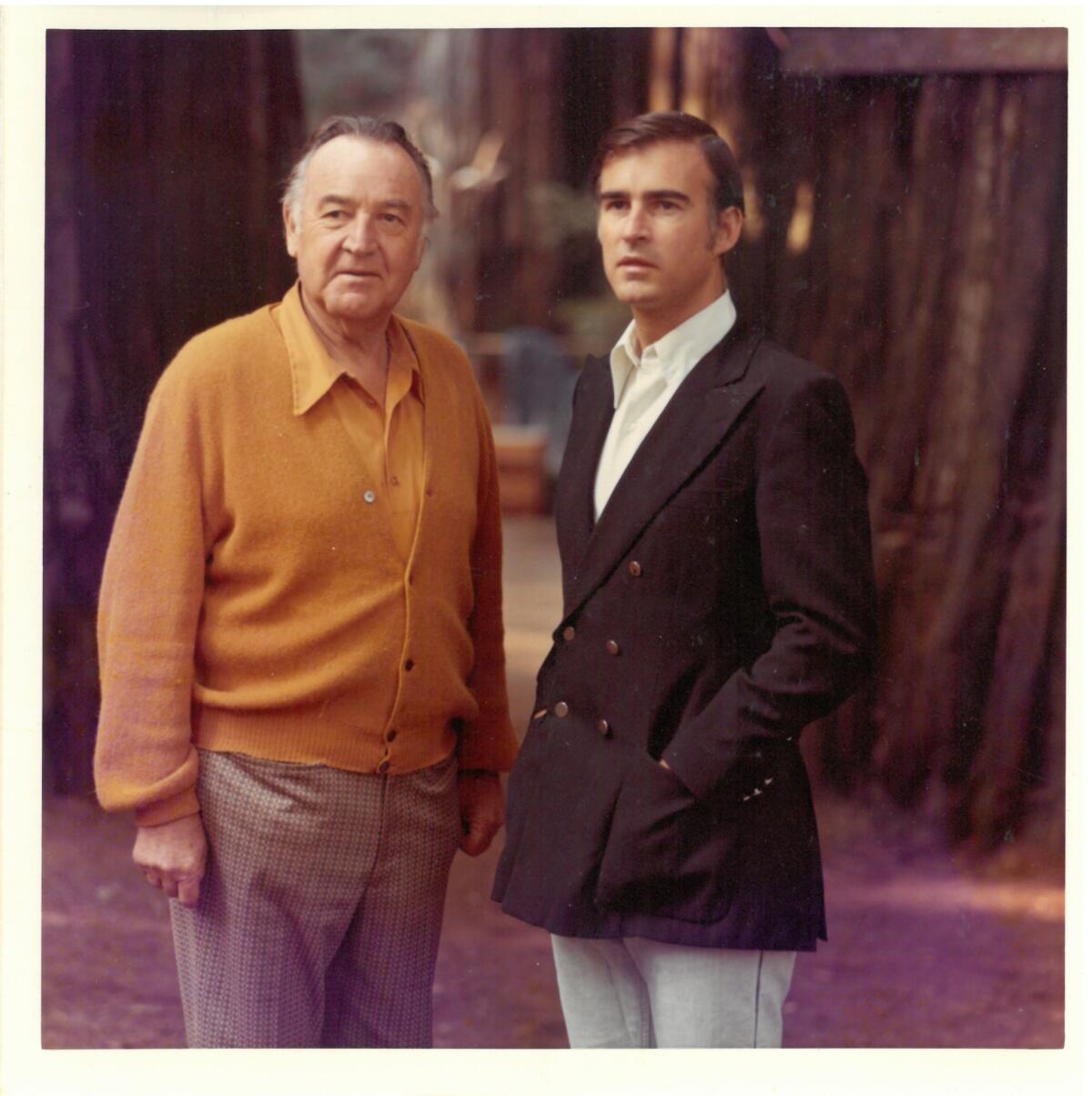Pat Brown and Jerry Brown together in the 1970s.