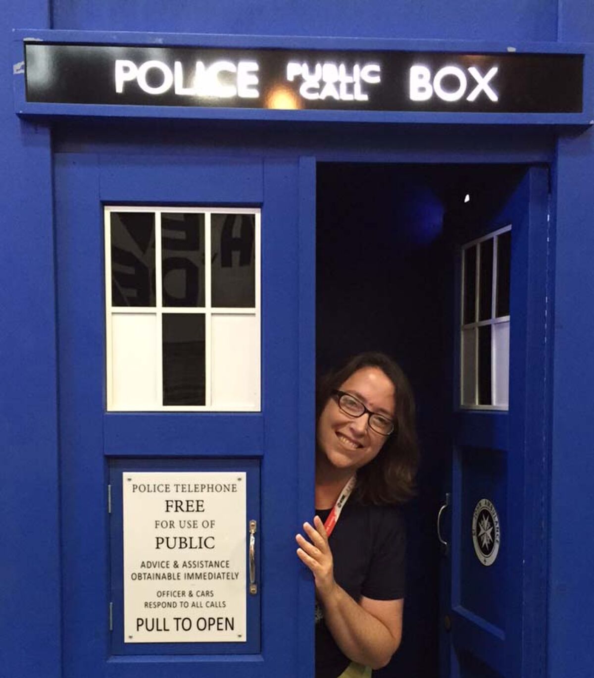 Lisa Will in a TARDIS