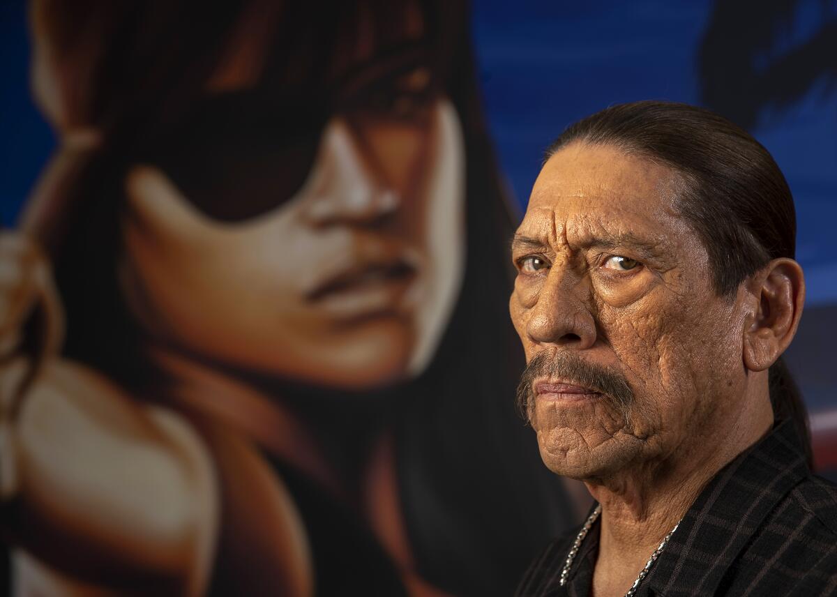 Actor Danny Trejo photographed at his home in Mission Hills.