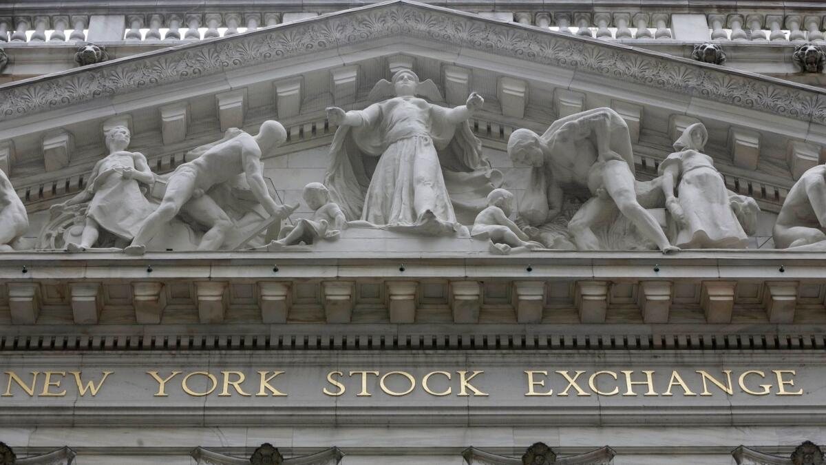 Airlines led the way higher for stocks after Delta Air Lines updated its forecast for third-quarter results. Above, the facade of the New York Stock Exchange.