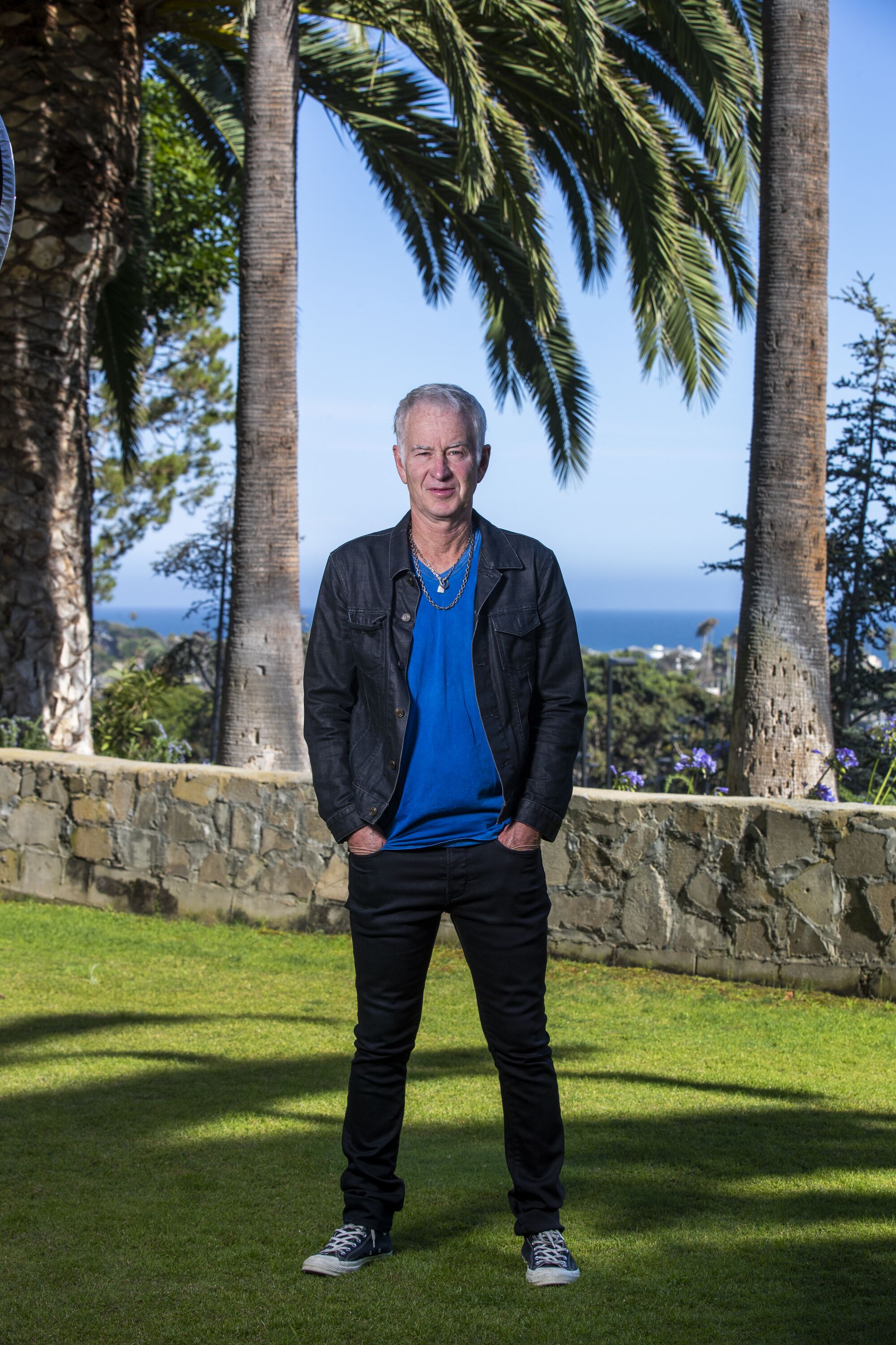 John McEnroe is photographed at the Malibu Racquet Club in Malibu