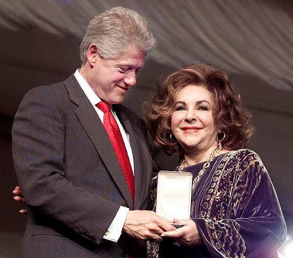 President Clinton and Elizabeth Taylor