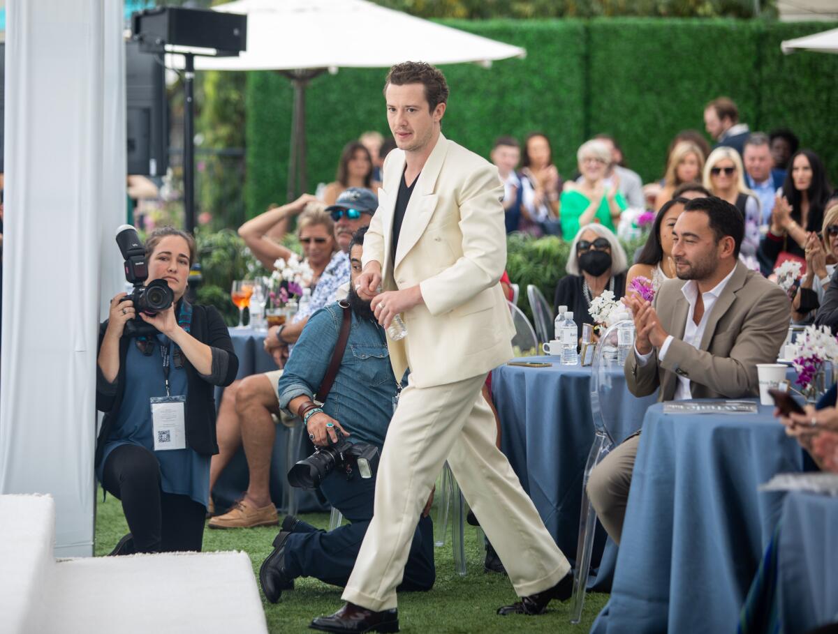 Joseph Quinn attends the 2022 Newport Beach Film Festival Honors at the Balboa Bay Club and Resort in Newport Beach.