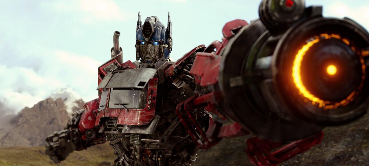Optimus Prime in "Transformers: Rise of the Beasts."
