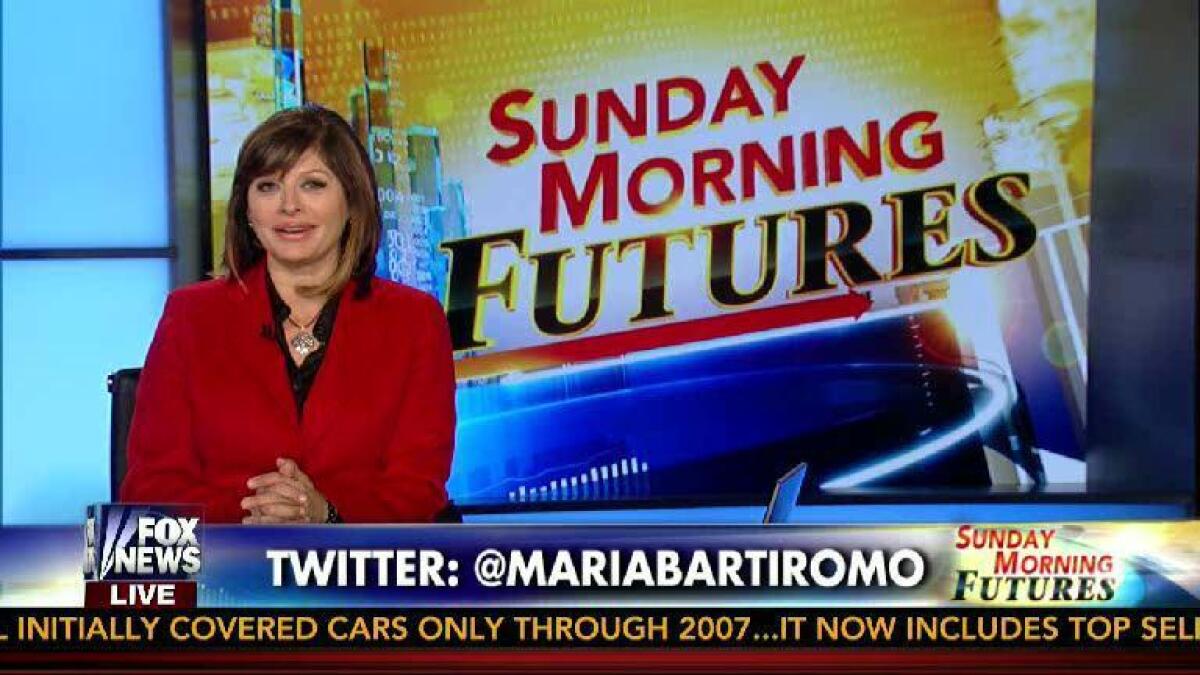 Maria Bartiromo hosts "Sunday Morning Futures" on Fox News.