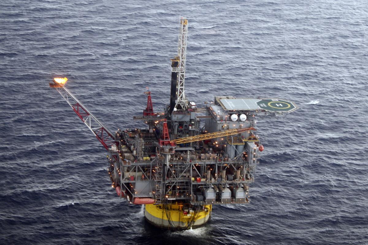 An oil platform in the gulf of Mexico