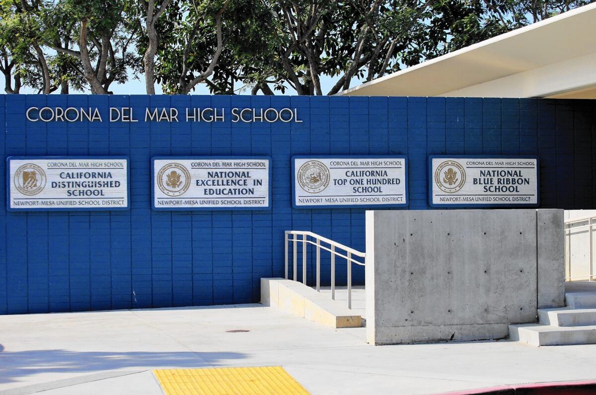 Corona del Mar High School’s results in Advanced Placement tests exceeded the state average.