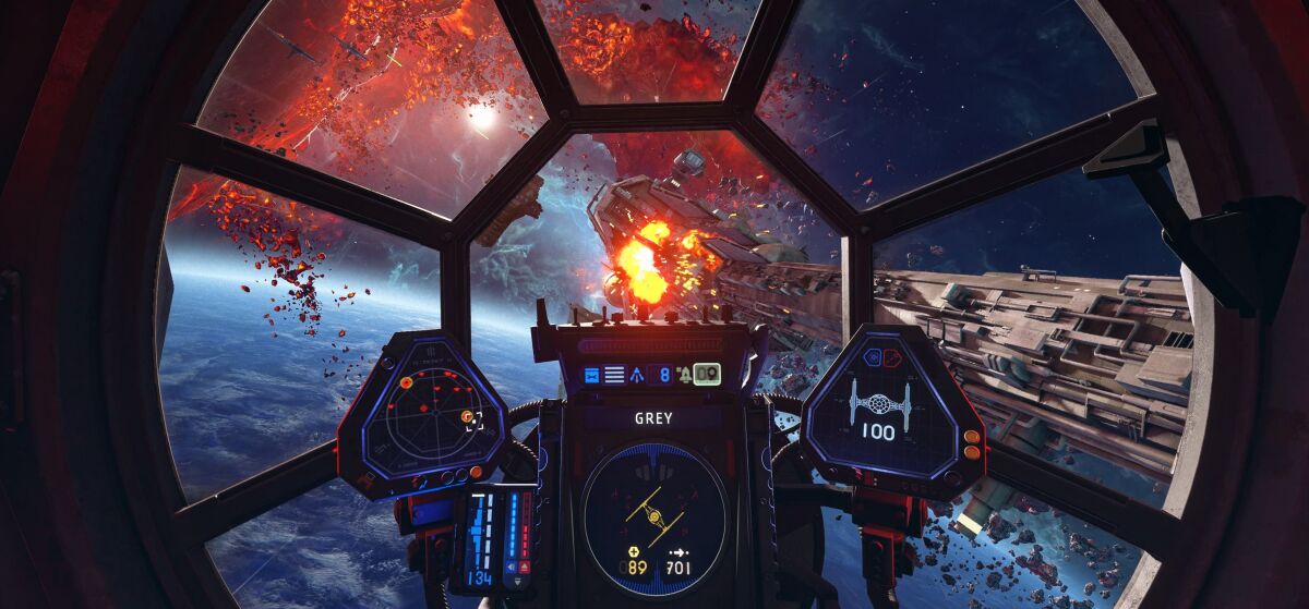 In virtual reality, "Star Wars: Squadrons" approaches a theme park-like realism.