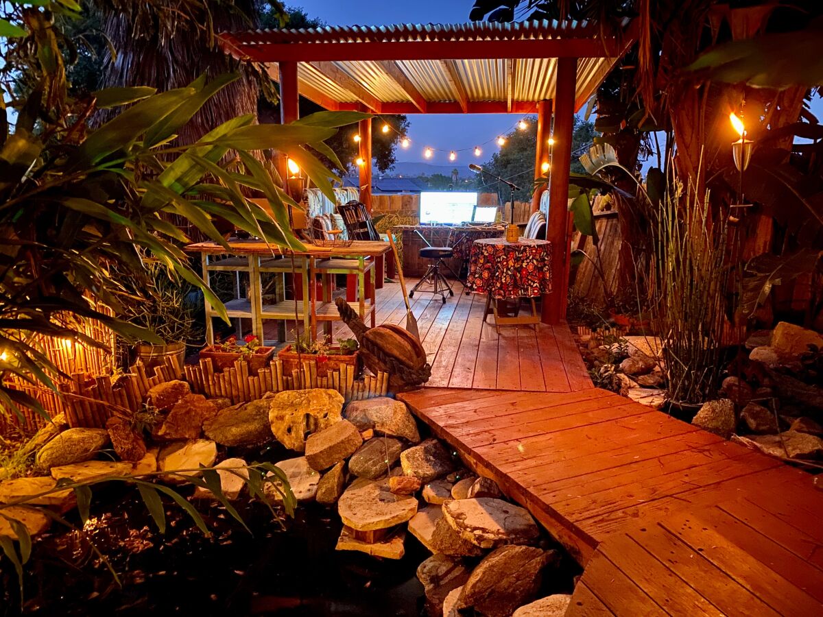 The Armstrong-Corey backyard was originally planted by a horticulturist from San Diego Zoo Safari Park.
